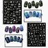 TailaiMei 9 Sheets Halloween Nail Stickers | Glow in The Dark Fluorescent Design Nail Decals for DIY Manicure