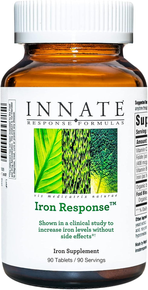 Iron Response, INNATE Response Formulas - Daily Iron Supplement, Vegan, Non-GMO, 90 Tablets