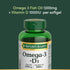 Omega-3 D3 1200mg D3 1000IU 90 Nature's Bounty + Fish Oil / Vitamin softgels
