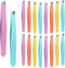 Maitys 16 Pieces Slanted Eyebrow Tweezers - Stainless Steel Precision Tweezers for Personal Care