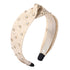 Rhinestone Rattan Headband - Fashion Boho Wide Head Band for Women and Girls Hair Accessories (Offwhite)