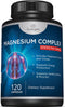 Premium Magnesium Citrate Capsules – 500mg Magnesium Oxide & Citrate Supplement – 120 Vegetable Capsules