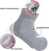 Vented Moisturizing Gel Heel Socks, 3 Pairs Toeless Spa Sock for Foot Care Treatment, Grey, Cracked Heels & Dry Feet