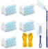 50 PCS Duster Refills and 2 Folding Handles Set, Compatible with Swiffer Dusters for Dusting Electronics & Furniture