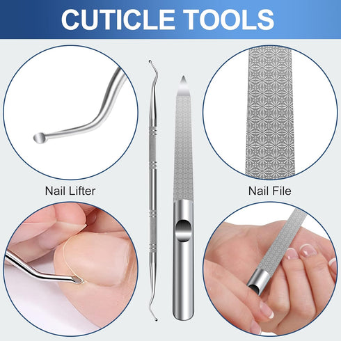 Toenail Clippers for Seniors, Wide Jaw Opening Heavy Duty Nail Clippers Set for Men and Women, 5 Pcs