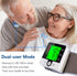 Talking Digital Wrist Blood Pressure Monitor, Automatic Machine with Rechargeable Cuff for Home Use, Large LCD Display