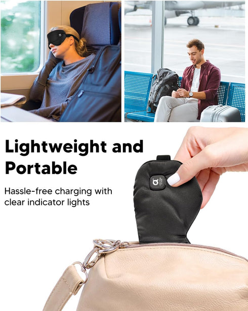 arboleaf Heated Eye Mask, Cordless Rechargeable Warm Compress for Dry Eyes & Better Sleep, Washable & Travel