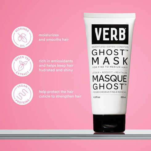 VERB Ghost Hair Mask - Vegan Deep Conditioning Hair Treatment, Repair Mask for Damaged Hair, Intense Hydration with