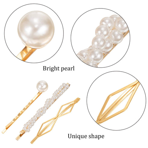 Yaomiao 17 Pieces Gold Hair Pins Set Geometric Bobby Pin Barrettes Decorative Jewelry Hair Clamps for Women