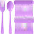 wlilupah 100 Pcs Disposable Cutlery Set 50 Plastic Forks and 50 Plastic Spoons