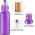 MaxMau 24 Pack Essential Oils Roller Bottles, 5ml Colourful Roll On Bottles with Steel Roller Balls