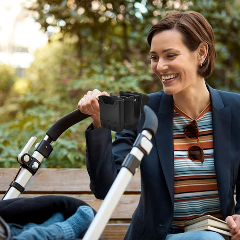 Rotatable Elderly Walker Cup Holder Compatible with Wheelchairs Strollers and Bed Rails Opening Drink Holder