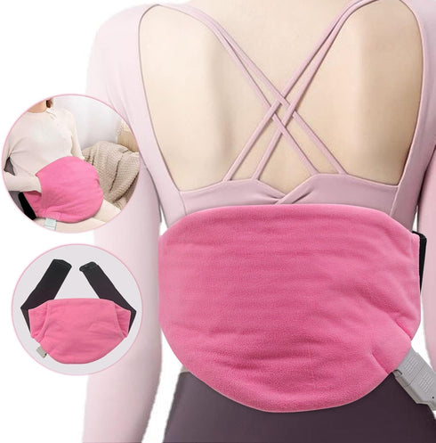 Heating Pad Wrap for Lower Back Pain Relief, 3 Heat Settings, Auto-Off, Machine Washable, Moist Dry Heat Options - W01