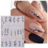 JMEOWIO 6 Sheets 3D Embossed Spring Flower Nail Art Stickers, Self-Adhesive Decals for Summer Nail Design