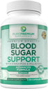 PurePremium Blood Sugar Support Supplement - Cinnamon Capsules with Bitter Melon, Mulberry, Zinc, Biotin, Vitamin C,
