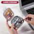 THERAVIX 7 Pill Organizer Travel, Pill Box Day with Labels, Airtight Daily Small Pill Case with Double Lock