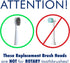 Replacement Electric Toothbrush Heads for Fairywill, Sonic-FX, SnapWhite, Pack of 8, Soft Nylon Charcoal Bristle
