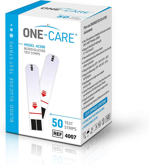 MediVena ONE-CARE Glucose Test Strips (50 Count) for ONE-CARE Meter - Blood Sugar Monitoring
