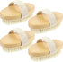4pcs Dry Brushing Body Brush, Natural Bristle Exfoliating Brush for Flawless Skin