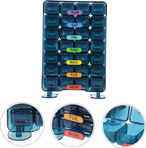 Travel Pill Organizer Case Portable Weekly Dispenser for Days Storage Container for Daily Medication Easy to Carry