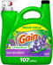 Gain + Aroma Boost Laundry Detergent Liquid Soap, Lavender Scent, 107 Loads, 154 Fl Oz, HE Compatible