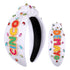 Mexican Headband for Women - Cinco De Mayo Beaded Fiesta Knotted Headband with Rhinestone Crystal Embellishments