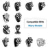 Men's Electric Shavers Replacement Heads, 9 Blades Head Replaceable Floating Washable Electric Razor Shaver Head