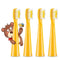 Vekkia Bear Kids Electric Toothbrush Replacement Heads, 7X More Plaque Removal, Soft Bristles, 4 Pack, Yellow