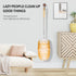 Natural Feathers Duster, Lambswool Duster with Solid Wooden Long Handle, Stainless Steel Extension Pole for Cleaning