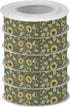 YKZEYK 1/2" 25 Ribbon for Gift Wrapping Flower Sunflowers Leaves Green Print Fabric Ribbon Yards, Gift Wrap Bow Ribbons