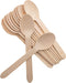 Wooden Disposable Spoons 6 inches. Spoons Printed with Dark on Spoons.
