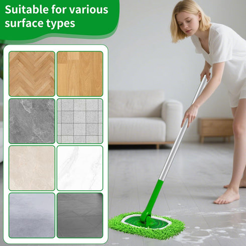 HGVRA (8 Pack Reusable Microfiber Mop Pads, Compatible with Sweeper Sweeping Mopping pad Refills Cloths