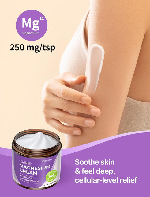 STILIP Natural Topical Magnesium Cream Magnesium Lotion for Nighttime Skin Care, Lightweight Moisturizing Body Cream