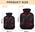 miaozhen 2L Black and Red Halloween Evil Geckoes Cute hot Water Bottle with Soft Cover hot Compress Bag for Arthritis