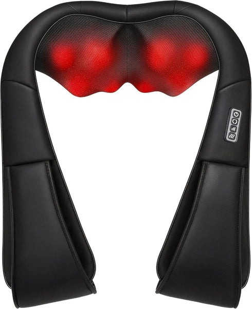 YotubaSJ Neck Massager with Heat for Pain Relief, Deep Tissue 3D Kneading Shiatsu,
