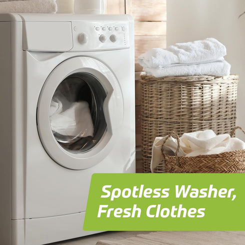 Velocity Washing Machine Cleaner – 4 Uses Per Bottle, Removes Hardwater Stains & Odor-Causing Buildup for Washers