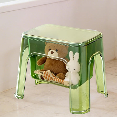 Generic Shower Stool - Clear Bathroom Bench with Storage Space,Seat for Shower - for Bathroom Kitchen Bedside Vanity