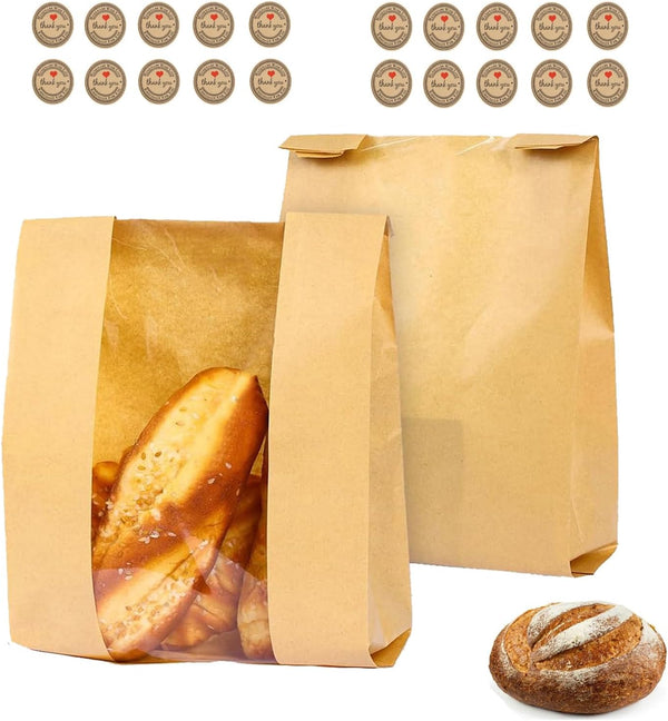 UDAREIT 20 Pack Large Sourdough Bread Bags for Homemade Bread Gifting Bakery Bags