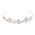 Wedding Headband with Pearls and Crystals, Rhinestone Tiara Headpiece Bridal Hair Accessories for Women (Silver)