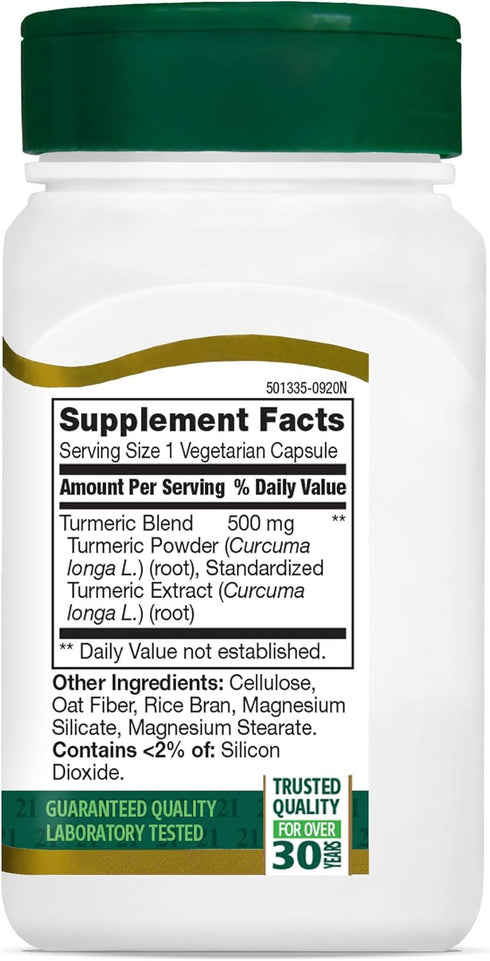 21st Century Turmeric Complex Vegetarian Capsules | 60 Count