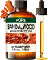 Set Set 2x4 oz Sandalwood Essential Oils for Diffuser & Tea Tree Oil for Skin - Aromatherapy Grade Essential Oils - fl