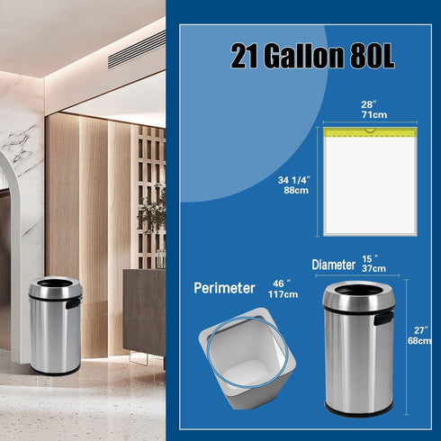 Large Heavy Duty 21 Gallon Drawstring Trash Bags, 30 Count - 1.0 MIL, 28" x 34" - Wholesale Commercial Garbage Bags