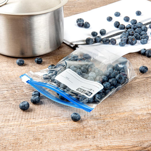 Restaurantware Bag Tek 1 Pint Freezer Slider Bags - 25 Disposable Zipper Pouch Bags for Food Storage