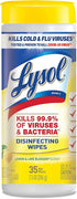 Lysol Disinfectant Wipes, Multi-Surface Antibacterial Cleaning Wipes, Lemon and Lime Blossom, 35 Count (Pack of 3)