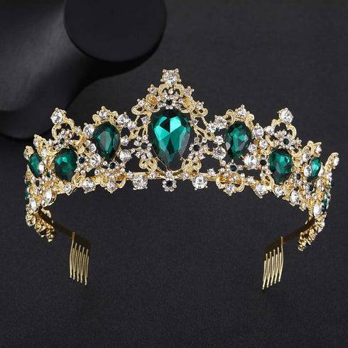 Rhinestone Tiaras and Crowns for Women, Pageant Crown with Comb, Crystal Bridal Tiara, Hair Accessories