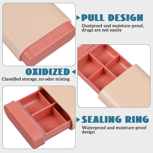 Portable Small Pill Organizer - Travel-Friendly Medicine Case in Durable ABS
