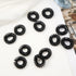 Spiral Hair Ties (Small Black, 50 Pcs Plastic) - Coil Ponytail Holders for Thick Hair, No Crease Phone Cord Ties for