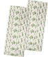 Cactus Themed Paper Straws - Green White Succulents - 50 Pack