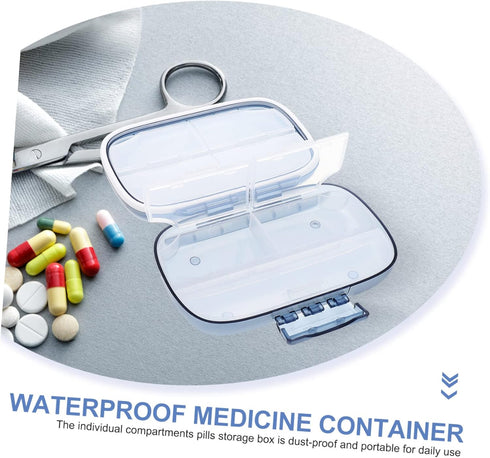 Weekly Pill Organizer - Portable Multi-Grid Medicine Dispenser for Purse