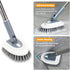 Floor Scrub Brush, 4 in 1 Tile Tub Scrubber Grout Brush with Adjustable Long Handle Shower Scrubber for Cleaning Bathroom/Shower/Tub/Tile/Kitchen/Glass/Wall by Sayene